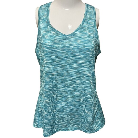 H&M SPORT Tank Top‎ Racerback Pullover Blue Workout Running Yoga Gym Women Large - Picture 1 of 3